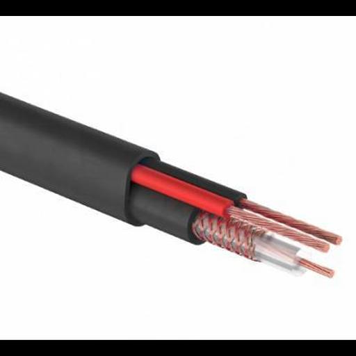 Rexant (01-4105) Кабель для видеонаблюдения КВК-П-2 + 2х0, 75мм, 200м., черный, OUTDOOR фото 1