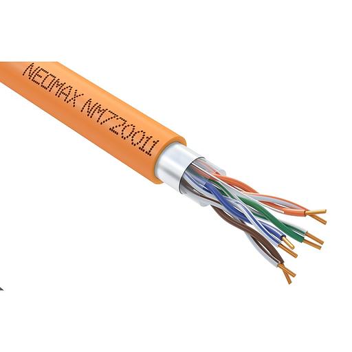 Кабель NEOMAX [NM720011] F/UTP cat.5e 4x2x0.52, 24 AWG, Медь, ZH нг(А)-HF (LSZH), внутренний (305 м), оранжевый фото 1