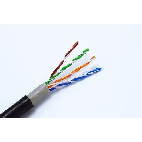 5bites Кабель US5505-305CPE витая пара UTP/SOLID/5E/24AWG/COPPER/PVC+PE/BLACK/OUTDOOR/DRUM/305M фото 1