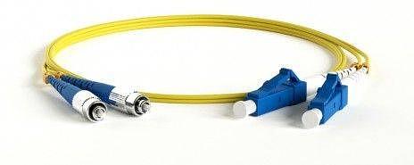 Hyperline FC-D2-9-FC/UR-LC/UR-H-1M-LSZH-YL (FC-9-FC-LC-UPC-1M) Патч-корд волоконно-оптический (шнур) SM 9/125 (OS2), FC/UPC-LC/UPC, duplex, LSZH, 1 м фото 1