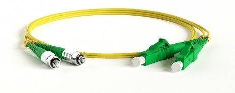 Hyperline FC-D2-9-FC/AR-LC/AR-H-2M-LSZH-YL (FC-9-FC-LC-APC-2M) Патч-корд волоконно-оптический (шнур) SM 9/125 (OS2), FC/APC-LC/APC, duplex, LSZH, 2 м фото 1