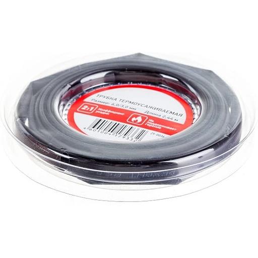 REXANT 29-0036 Трубка термоусаживаемая ТУТ нг 6,0/3,0мм, черная, ролик 2,44м фото 1