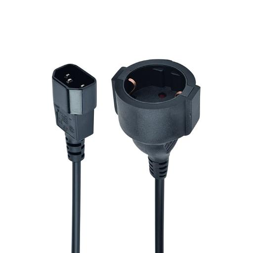 Кабель Cablexpert Кабель питания Cablexpert PC-SFC14M-01, 15 см, C14 - евророзетка (Schuko S23), 3*0.75 mm2, 10A (082860) (001473) фото 1