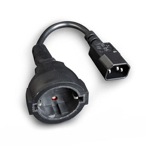 Кабель Cablexpert Кабель питания Cablexpert PC-SFC14M-01, 15 см, C14 - евророзетка (Schuko S23), 3*0.75 mm2, 10A (082860) (001473) фото 3