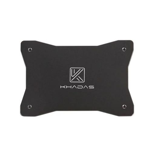 Аксессуары Khadas Heavy Metal Plate For DIY Case, with Khadas LOGO, Black, CNC Carving, KCS-MP-001 фото 1