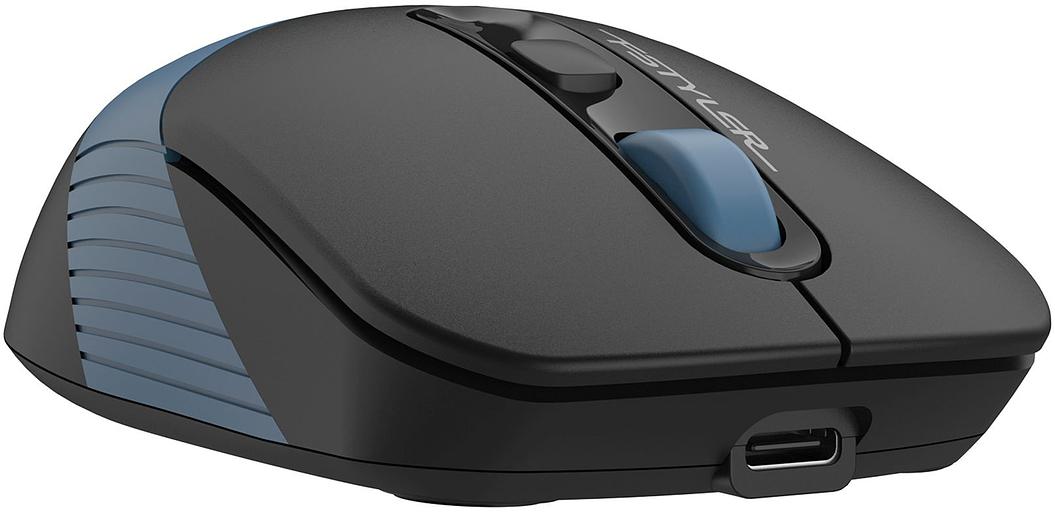 Мышь беспроводная A4Tech Fstyler FB10CS black/blue (оптическая, silent, BT/Radio, USB, 4but, 2000dpi)(FB10CS USB ASH BLUE) фото 5