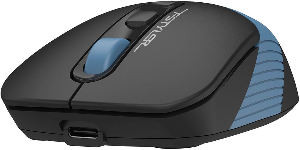 Мышь беспроводная A4Tech Fstyler FB10CS black/blue (оптическая, silent, BT/Radio, USB, 4but, 2000dpi)(FB10CS USB ASH BLUE) фото 6