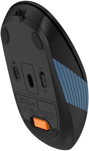 Мышь беспроводная A4Tech Fstyler FB10CS black/blue (оптическая, silent, BT/Radio, USB, 4but, 2000dpi)(FB10CS USB ASH BLUE) фото 10