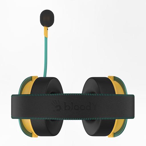 Наушники с микрофоном A4Tech Bloody M595 Renegade желтый/рисунок 2.3м мониторные USB оголовье (M595) фото 7