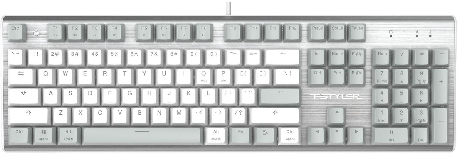 Клавиатура A4Tech Fstyler FS100 Neon механическая серый/белый USB for gamer LED (FS100) фото 2