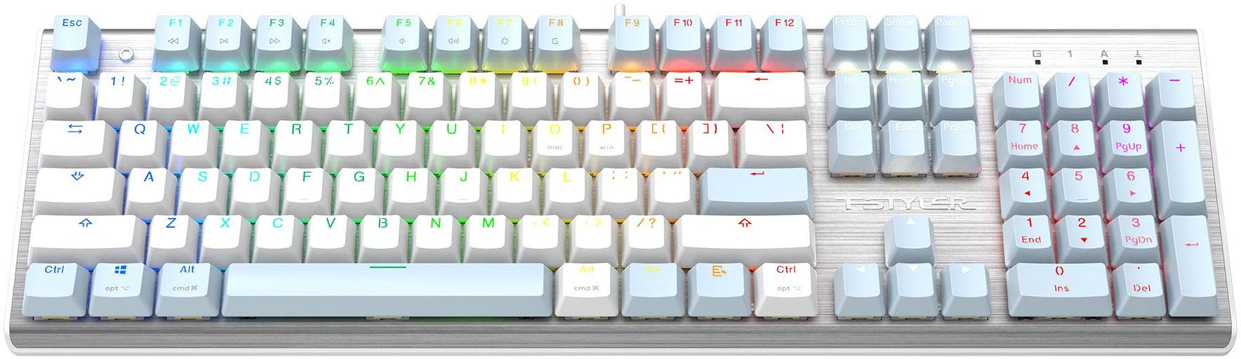 Клавиатура A4Tech Fstyler FS100 Neon механическая синий/белый USB for gamer LED (FS100) фото 7