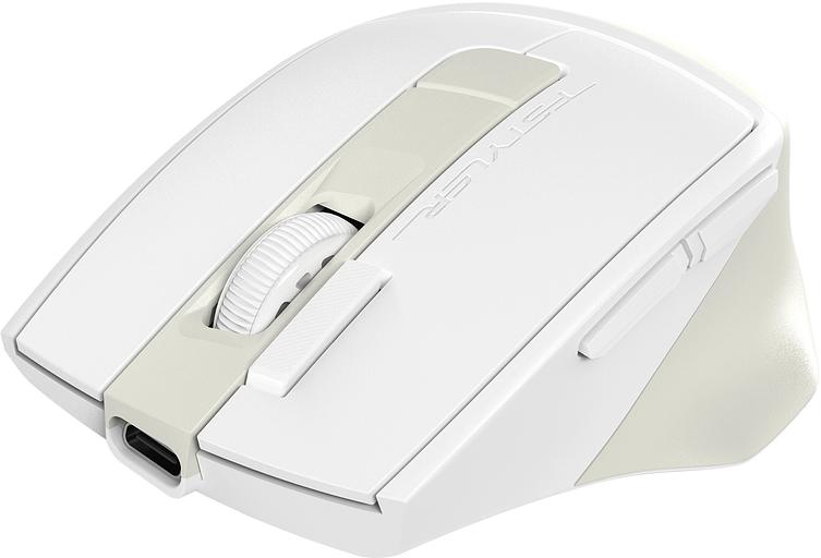 Мышь A4Tech Fstyler FG45CS Air2 бежевый оптическая (2000dpi) silent беспроводная USB для ноутбука (7but) фото 2