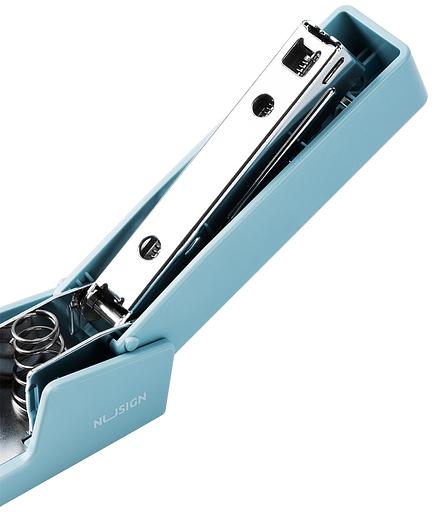 Степлер Deli ENS084 Nusign 24/6 26/6 (20листов) синий 100скоб коробка фото 3