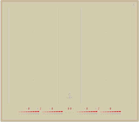 Индукционная варочная поверхность Lex EVI 641C IV слоновая кость фото 1