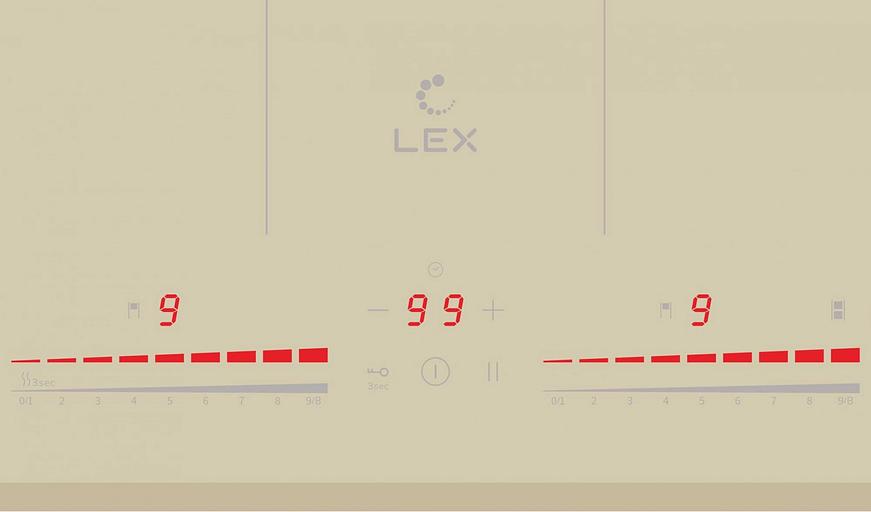 Индукционная варочная поверхность Lex EVI 641C IV слоновая кость фото 2