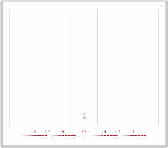 Индукционная варочная поверхность Lex EVI 641C WH белый фото 1