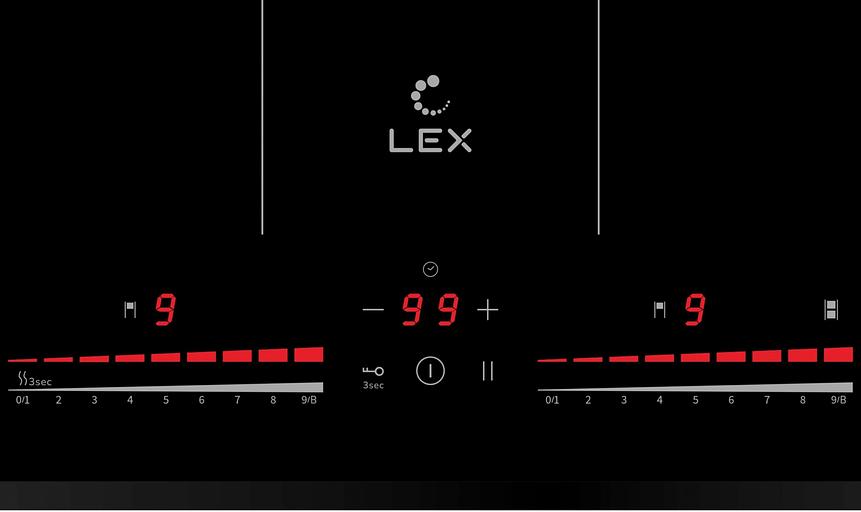 Индукционная варочная поверхность Lex EVI 641C BL черный фото 2