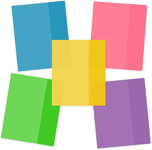 Обложка Silwerhof 2026956 Цветные для тетради (набор 10шт) ПВХ 130мкм матовая прозр. 210x350мм фото 2