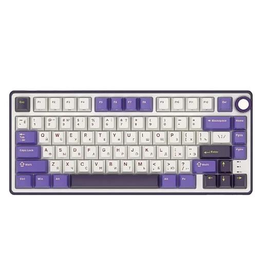 Компактная (75%) механическая клавиатура Royal Kludge R75 - проводная, 81 клавиша, Gasket Mount, Blackberry, переключатели RK Silver фото 1