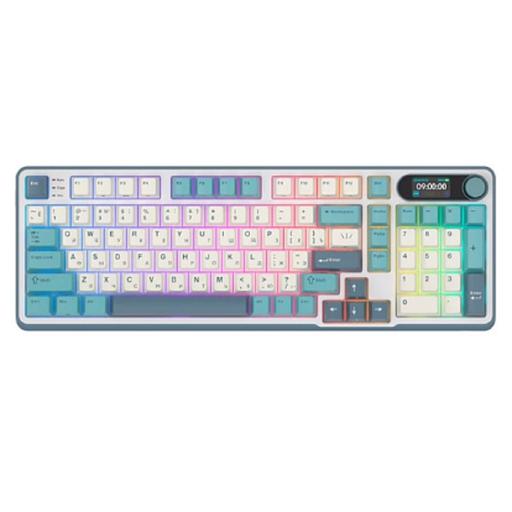 Полноразмерная (96%) механическая клавиатура Royal Kludge RK-S98 - 3 типа подключения, 98 клавиш, Top Mount, профиль PBT Cherry, цвет Light Cloud, переключатели RK Brown фото 1