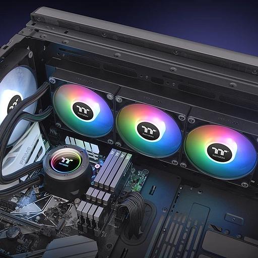 Система водяного охлаждения Thermaltake TH420 V2 ARGB Soc-AM5/AM4/1151/1200/1700 черный 4-pin 25.8dB Al+Cu Ret (CL-W376-PL14SW-A) фото 5