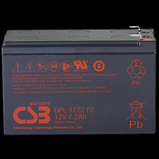 Акб CSB Аккумуляторная батарея для ИБП (10-12 лет) (12V/7.2Ah) (GPL1272 F2 FR CSB) фото 1