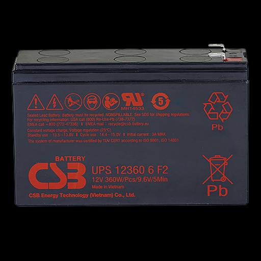 Акб CSB Аккумуляторная батарея для ИБП 12360 6 (12V/7.5Ah) (UPS123606 F2 CSB) фото 1