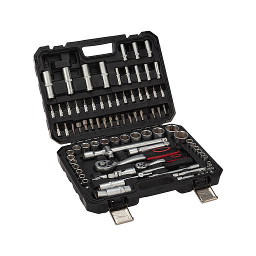 Набор инструментов, 1/2, 1/4, CrV, пластиковый кейс, 94 предмета фото 1