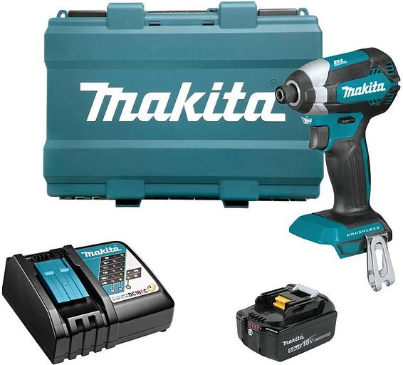 Шуруповерт Makita DTD153RT 18Вт аккум. патрон:шестигр.1/4" (кейс в комплекте) фото 1