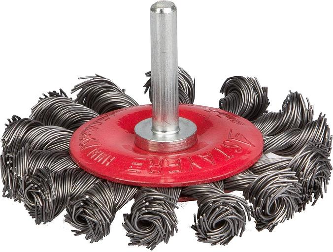 Щетка дисковая по дер./мет. Stayer 35115-075_z01 d=75мм d(посад.)=6мм (дрели) фото 1