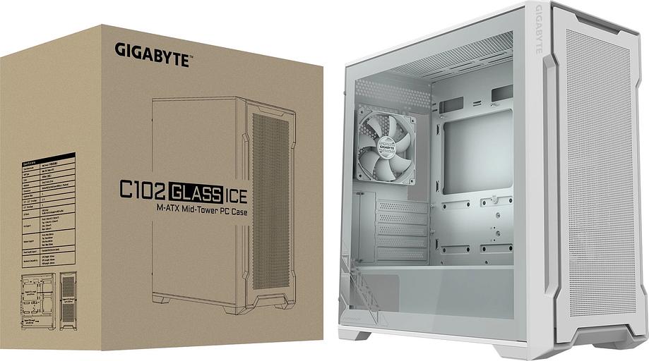 Корпус Gigabyte C102W GB-C102GI белый без БП ATX 5x120mm 4x140mm 2xUSB3.0 audio bott PSU фото 8