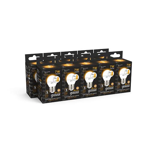 Лампа светодиодная LED 7 Вт 520 лм 3000К AC150-265В E27 шар P45 теплая шаговое диммирование выключателем Black фото 2