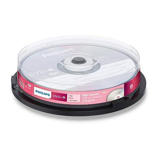 Диск DVD-R Philips 4.7 Gb, 16x, Cake Box (10) фото 2