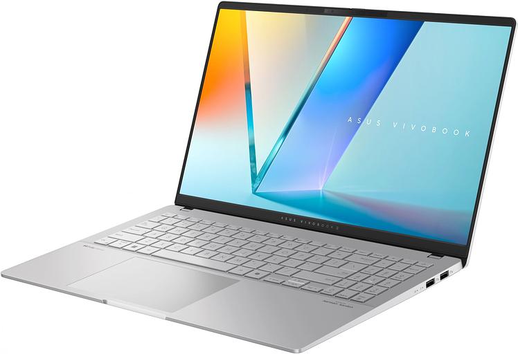 Ноутбук Asus Vivobook S 15 OLED S5507QA-MA052W Snapdragon X Elite X1E 78 100 32Gb SSD1Tb Qualcomm Adreno 15.6" OLED 3K (2880x1620) Windows 11 Home silver WiFi BT Cam (90NB14Q2-M00630) фото 4