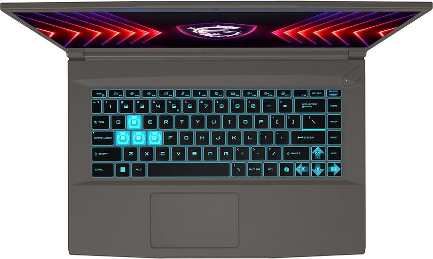 Ноутбук MSI Thin 15 B12VE-2075XRU Core i5 12450H 16Gb SSD1Tb NVIDIA GeForce RTX4050 6Gb 15.6" IPS FHD (1920x1080) noOS grey space WiFi BT Cam (9S7-16R831-2075) фото 4