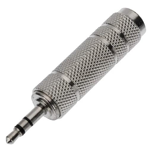 Rexant (14-0213) Переходник 3,5мм стерео штекер - 6,3мм стерео гнездо, металл фото 1