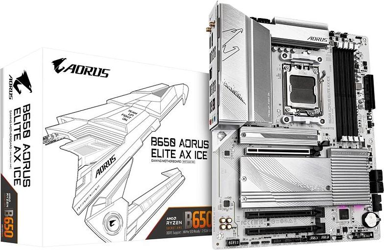 Материнская плата Gigabyte B650 A ELITE AX ICE SocketAM5 AMD B650 4xDDR5 ATX AC`97 8ch(7.1) 2.5Gg RAID+HDMI+DP фото 4