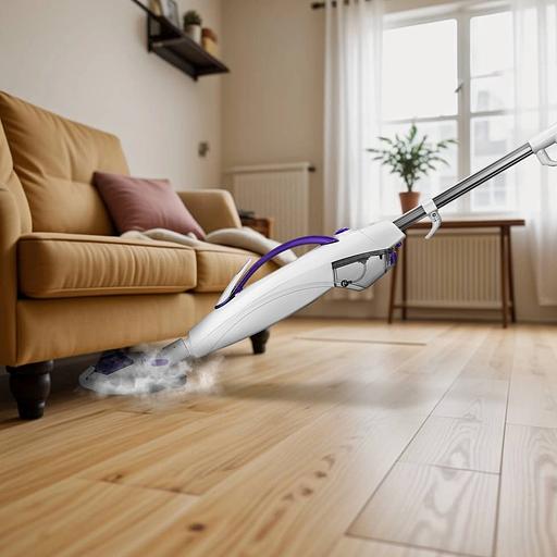 Швабра паровая Kitfort КТ-1085 1500Вт белый/фиолетовый фото 2