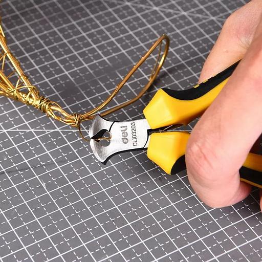 Мини-кусачки торцовые Deli DL103203 100мм, двухкомпонентная рукоять фото 5