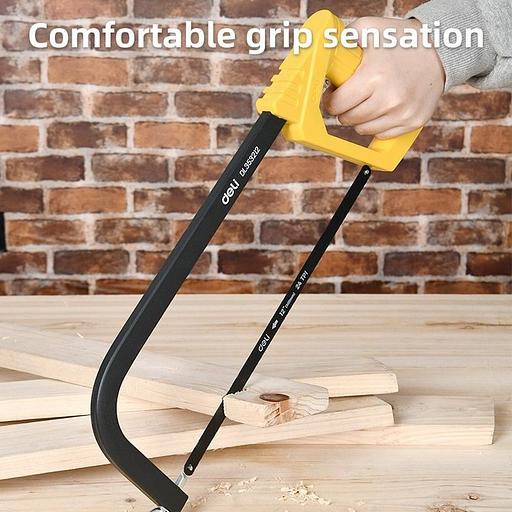 Ножовка по металлу, дереву, пластику Deli DL353212 300мм, пильное полотно из стали 65Mn, пластиковая ручка фото 4