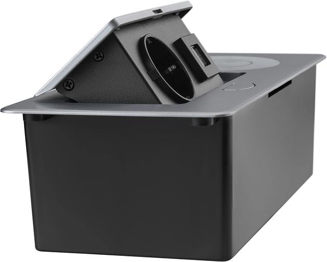 Розетка Cactus CS-SOCKET-USBA-WLESS для столешницы серебристый фото 3