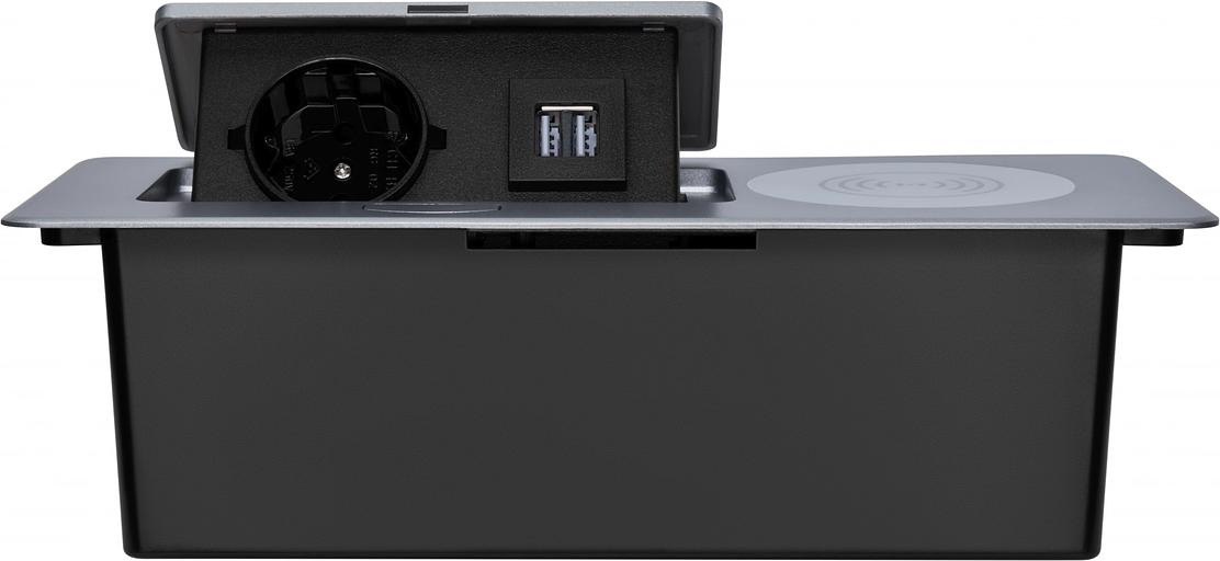 Розетка Cactus CS-SOCKET-USBA-WLESS для столешницы серебристый фото 4