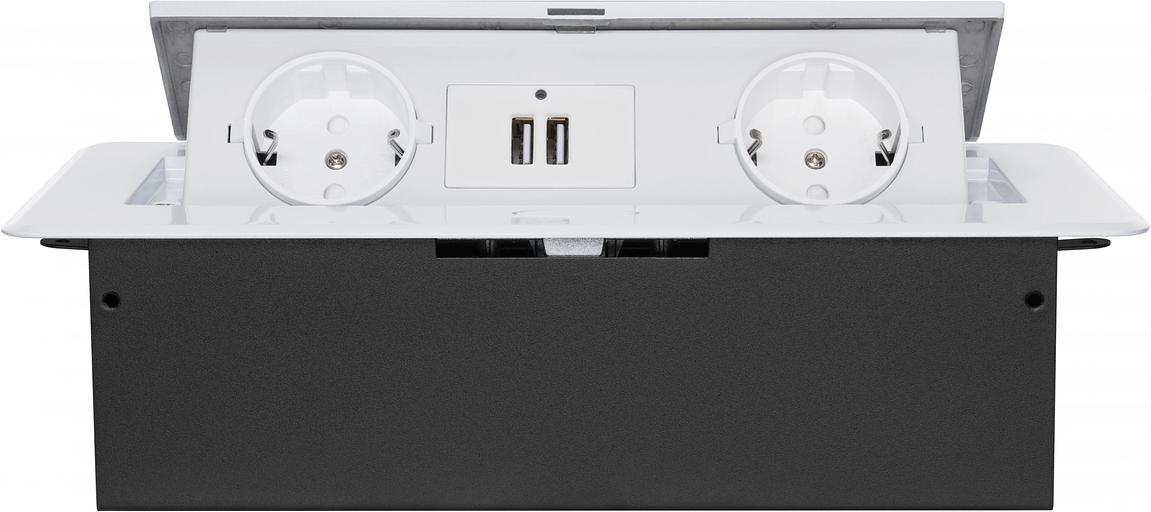 Розетка Cactus CS-SOCKET-EU/USBA-WH для столешницы белый фото 4