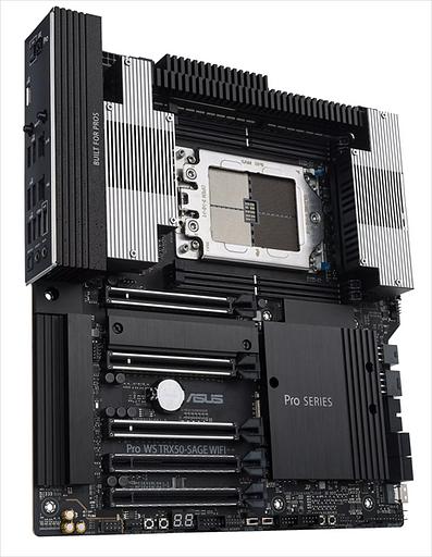 Материнская плата ASUS PRO WS TRX50-SAGE WIFI, AMD TRX50, 4*DDR5, 4*SATA, 3*M.2, 6*USB 3.2, 2*USB 2.0,Type-C, 5*PCIx16, CEB; 90MB1FZ0-M0EAY0 (PRO WS TRX50-SAGE WIFI) фото 2