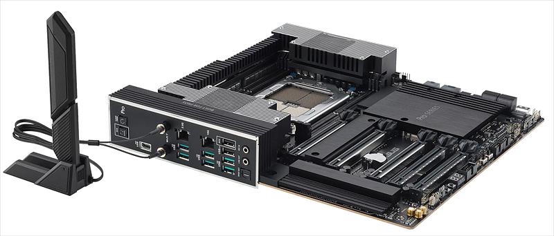 Материнская плата ASUS PRO WS TRX50-SAGE WIFI, AMD TRX50, 4*DDR5, 4*SATA, 3*M.2, 6*USB 3.2, 2*USB 2.0,Type-C, 5*PCIx16, CEB; 90MB1FZ0-M0EAY0 (PRO WS TRX50-SAGE WIFI) фото 4