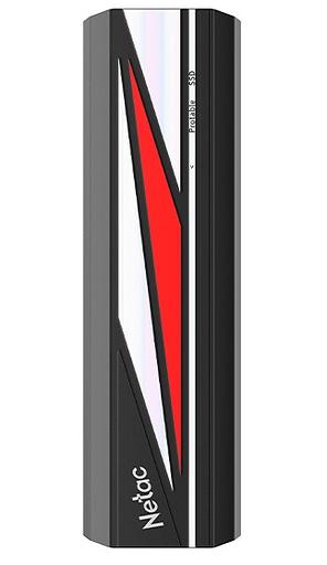 Ssd накопитель Netac ZX20L 512GB USB 3.2 Gen 2 Type-C External SSD, R/W up to 2000MB/1800MB/s, with USB C to A cable and 20Gbps USB C to C cable, 5Y wty (NT01ZX20L-512G-32BK) фото 1