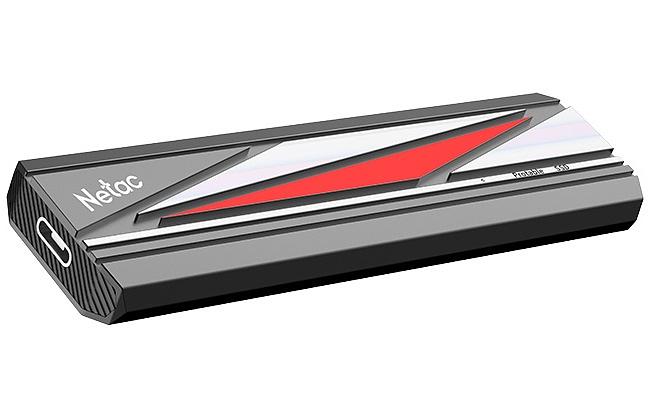 Ssd накопитель Netac ZX20L 512GB USB 3.2 Gen 2 Type-C External SSD, R/W up to 2000MB/1800MB/s, with USB C to A cable and 20Gbps USB C to C cable, 5Y wty (NT01ZX20L-512G-32BK) фото 2