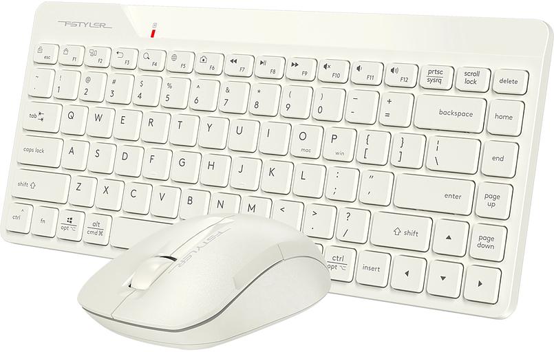 Клавиатура + мышь A4Tech Fstyler FG2200 Air2 клав:бежевый мышь:бежевый USB беспроводная slim (FG2200 AIR2 BEIGE) фото 4