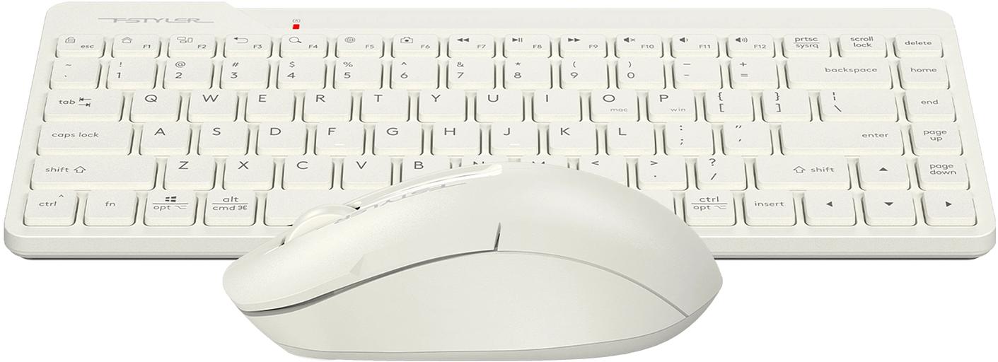 Клавиатура + мышь A4Tech Fstyler FG2200 Air2 клав:бежевый мышь:бежевый USB беспроводная slim (FG2200 AIR2 BEIGE) фото 5
