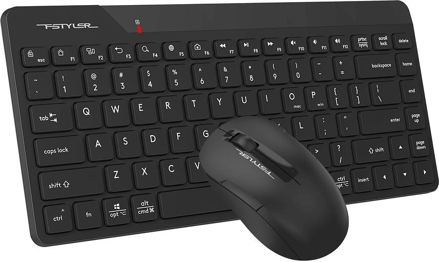 Клавиатура + мышь A4Tech Fstyler FG2200 Air2 клав:черный мышь:черный USB беспроводная slim (FG2200 AIR2 BLACK) фото 3